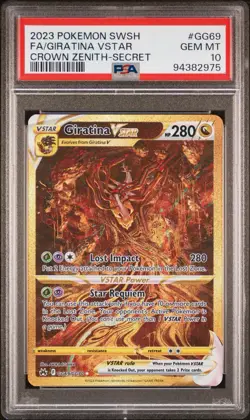 2023 POKEMON SWORD & SHIELD CROWN ZENITH SECRET FULL ART/GIRATINA VSTAR PSA 10 - Image 1