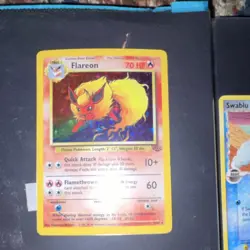 Pokemon TCG Flareon Jungle 3/64 Holo Unlimited Holo Rare 70 HP Stage 1 - Image 1
