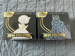 Pokemon TCG Mega Evolution ETBs Lucario & Gardevoir Set Of 2 Factory Sealed New - Image 1