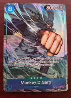 Monkey.D.Garp OP12-056 SR Alt Art One Piece TCG Card Foil - Image 1
