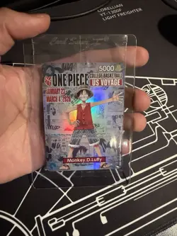 Monkey.D.Luffy College Basketball US Voyage P-055 One Piece Promo Sealed - Image 1
