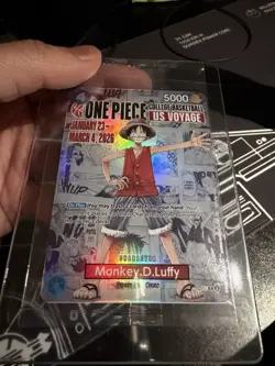 Monkey.D.Luffy College Basketball US Voyage P-055 One Piece Promo Sealed - Image 3