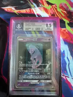 2017 Pokemon Sun and Moon Mewtwo GX Shining Legends Card 78/73 BGS 8.5 - Image 1