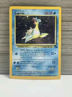 1999 Pokemon Fossil LAPRAS 10/62 Holo Rare - Vintage WOTC - EX / Lightly Played - Image 1