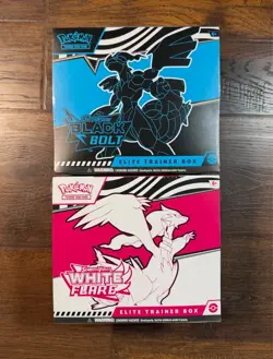 Pokemon Black Bolt & White Flare Elite Trainer Box ETB Set NEW/FACTORY SEALED - Image 1