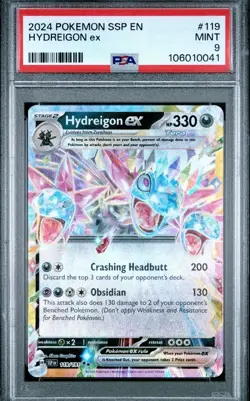 2024 POKEMON SSP EN-SURGING SPARKS #119 HYDREIGON EX PSA 9 - Image 1