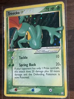 2004 Pokemon EX Team Rocket Returns Treecko Gold Star #109 Raw - Image 2