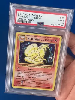 2016 Pokemon XY Ninetales Holo Evolutions #15 PSA 9 - Image 3
