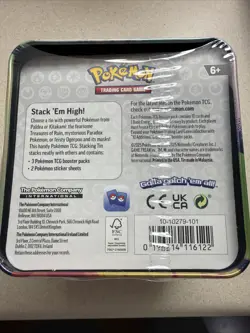 POKEMON TCG COLLECTOR STACKING TIN (SEALED) 3 X Booster Packs And Stickers - Image 5