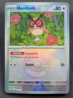Hoothoot 077/131 Master Ball Pattern Prismatic Evolutions Pokemon TCG - Image 1