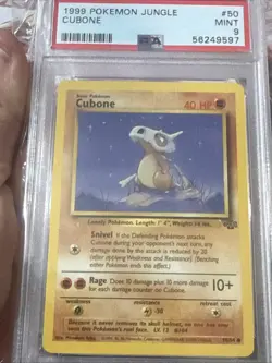 1999 POKEMON JUNGLE #50 CUBONE PSA 9 - Image 3