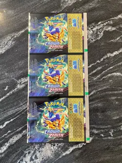 *CUSTOM LISTING* UNCUT Crown Zenith Booster Pack Wrapper Foil Sheet Pokemon - Image 1