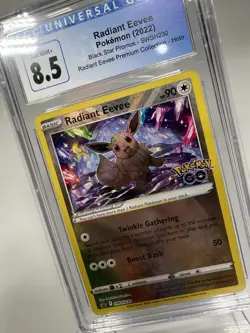 Pokemon TCG GO Black Star foil Promo SWSH230 RADIANT EEVEE CGC Graded 9 MINT - Image 2