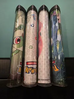Lot of 4 Pokemon Playmats with storage tubes - Image 2