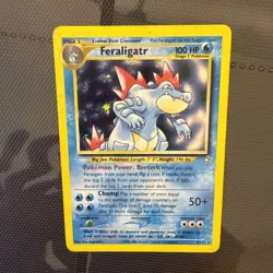 Pokemon TCG Feraligatr 4/111 Neo Genesis Unlimited Holo Rare Vintage - Image 1