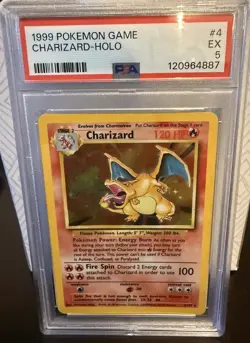 Pokemon TCG Charizard Holo RARE 4/102 Base Set PSA 5 1999 - Image 3