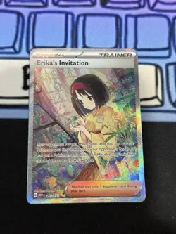 Pokemon TCG Scarlet & Violet Trainer Supporter Erika's Invitation 203/165 - Image 1