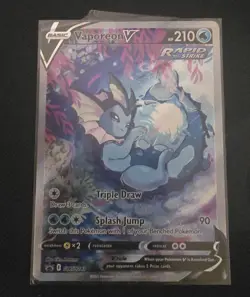 Pokemon Vaporeon v SWSH181 Alternate Art Full Art Holo Promo - Image 1