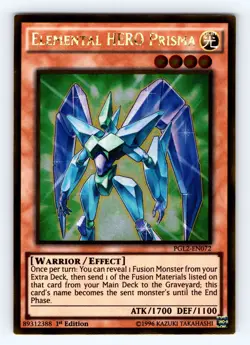 Yugioh Elemental HERO Prisma PGL2-EN072 Gold Rare - NM 💎 - Image 1