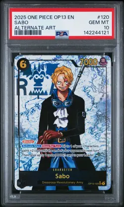 Sabo - PSA 10 -2025 One Piece OP13-120 Carrying On His Will SEC Alt Art Parallel - Image 2