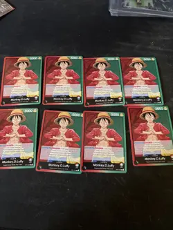 8 Pre-Errata Monkey.d.luffy Op01-003 Leader One Piece Romance Dawn English Lp-NM - Image 1