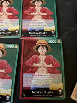 8 Pre-Errata Monkey.d.luffy Op01-003 Leader One Piece Romance Dawn English Lp-NM - Image 2