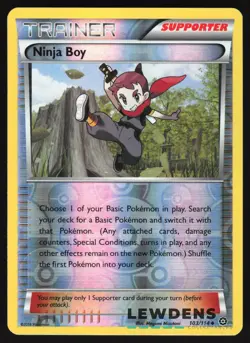 Ninja Boy - 103/114 - Uncommon Reverse Holo - Steam Siege - Pokemon Card - Image 1