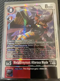 Digimon Card Game MetalGreymon: Alterous Mode EX9-012 SR Versus Monsters - Image 1