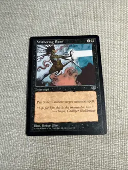MTG - Withering Boon - NM - Mirage - Image 1