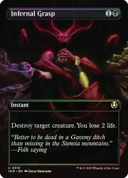 Infernal Grasp Foil Borderless Innistrad Remastered NM MTG - Image 1