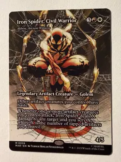 Iron Spider, Civil Warrior - Alibou, Ancient Witness (Borderless) #39 NM MTG - Image 1