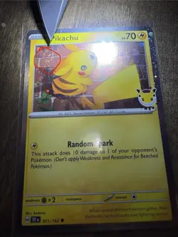 2026 Pokemon Day 30th Anniversary Pikachu 051 Stamped Promo 2 Full Swirls Cosmos - Image 3