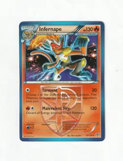Pokemon TCG Infernape (Team Plasma) Non-Holo Rare 17/135 Plasma Storm LP - Image 1