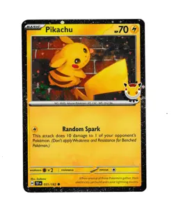Pikachu 51/162 Stamped 2026 Pokemon Day 30th Anniversary Promo TCG - Image 1