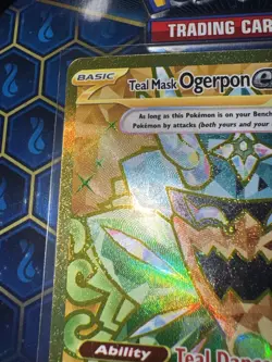 Pokemon - Teal Mask Ogerpon ex Gold Hyper Rare - Twilight Masquerade 221/167 NM - Image 3