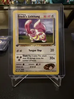 2000 Pokemon 1st Edition Gym Heroes Brock’s Lickitung | Pack Fresh - Image 1