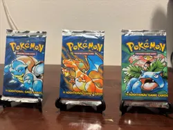 Pokemon Unlimited Base Set Booster Pack Charizard Blastoise Venusaur - Image 1