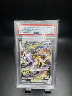 2023 POKEMON SWORD & SHIELD CROWN ZENITH #GG44 FULL ART/MEWTWO VSTAR PSA 10 - Image 1