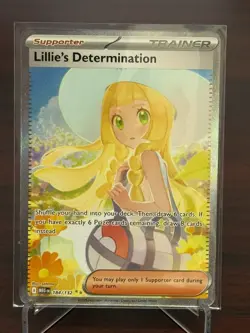 Pokemon Lillie’s Determination 184/132 Secret Rare Mega Evolution NM - Image 1