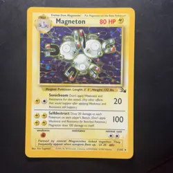 Pokemon Vintage Holo Magneton Fossil 11/62 WotC 1999 - Image 1