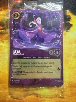 Disney Lorcana Elsa The Fifth Spirit 6/P3 Glitter Foil Sealed Promo Card - Image 3
