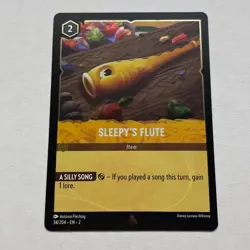 Sleepy's Flute 34/204 Disney Lorcana Rise of the Floodborn Rare Cold Foil NM - Image 1