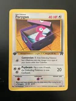Pokemon Porygon Team Rocket vintage card #48/82 Wotc 2000 - Image 1
