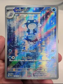 Pokemon TCG Poliwhirl Full Art 176/165 151 Card NM/M Condition - Image 1