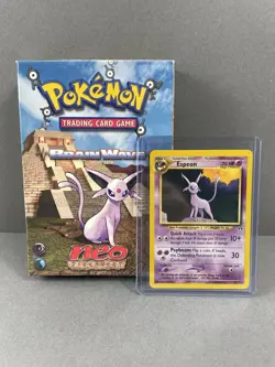 WOTC NEO Discovery Brain Wave Theme Deck - Box & Espeon Card Only - Image 1