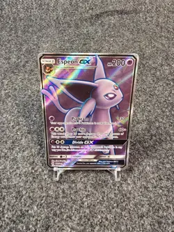 Pokemon TCG Espeon GX Full Art Holo Card 140/149 SM Base Set MP - Image 1