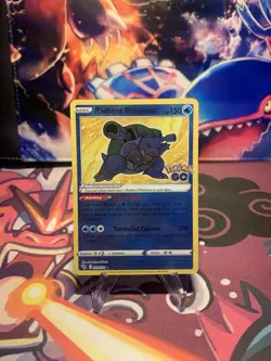 Pokemon Card TCG - Radiant Blastoise 018/078 Radiant Holo Rare - Pokemon GO - NM - Image 1