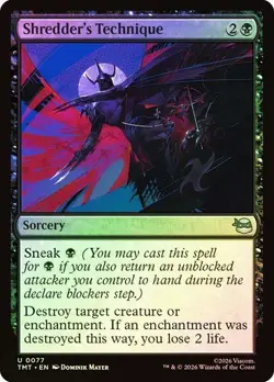 NM Foil Shredder's Technique, MTG, TMNT, Magic the Gathering, 77 - Image 1