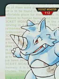 Rhydon No.112 Pokemon Carddass File Monsters Collection Bandai Japanese - Image 2