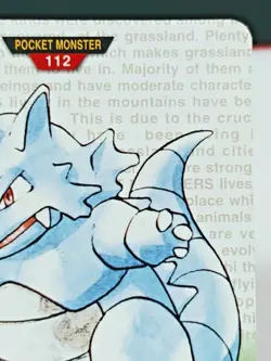 Rhydon No.112 Pokemon Carddass File Monsters Collection Bandai Japanese - Image 3